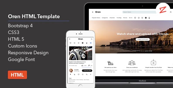 Best Video Sharing HTML Template 