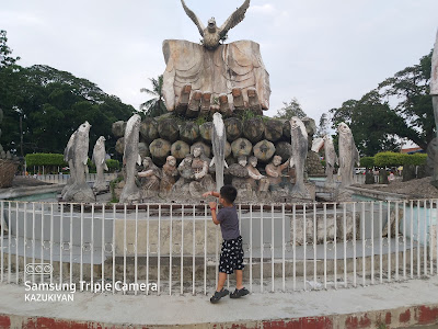 Panabo City Freedom Park with main statue highlighted for this freedom park