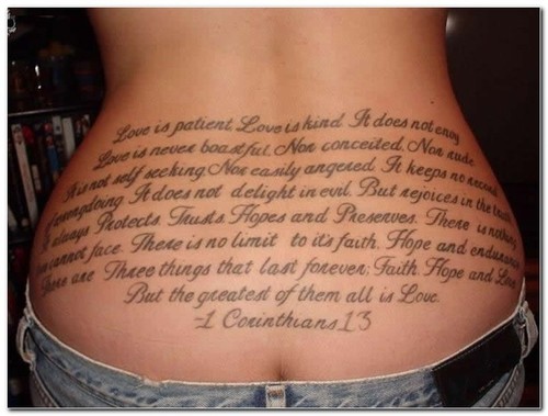 large lower back tattoos for women. Art Lower Back Tattoos