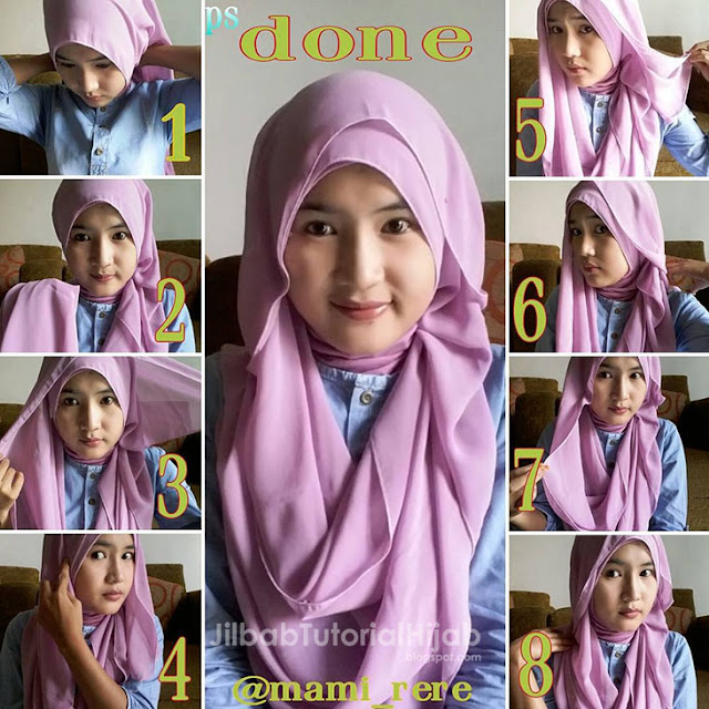 Tutorial hijab pashmina untuk wajah bulat sehari-hari terbaru