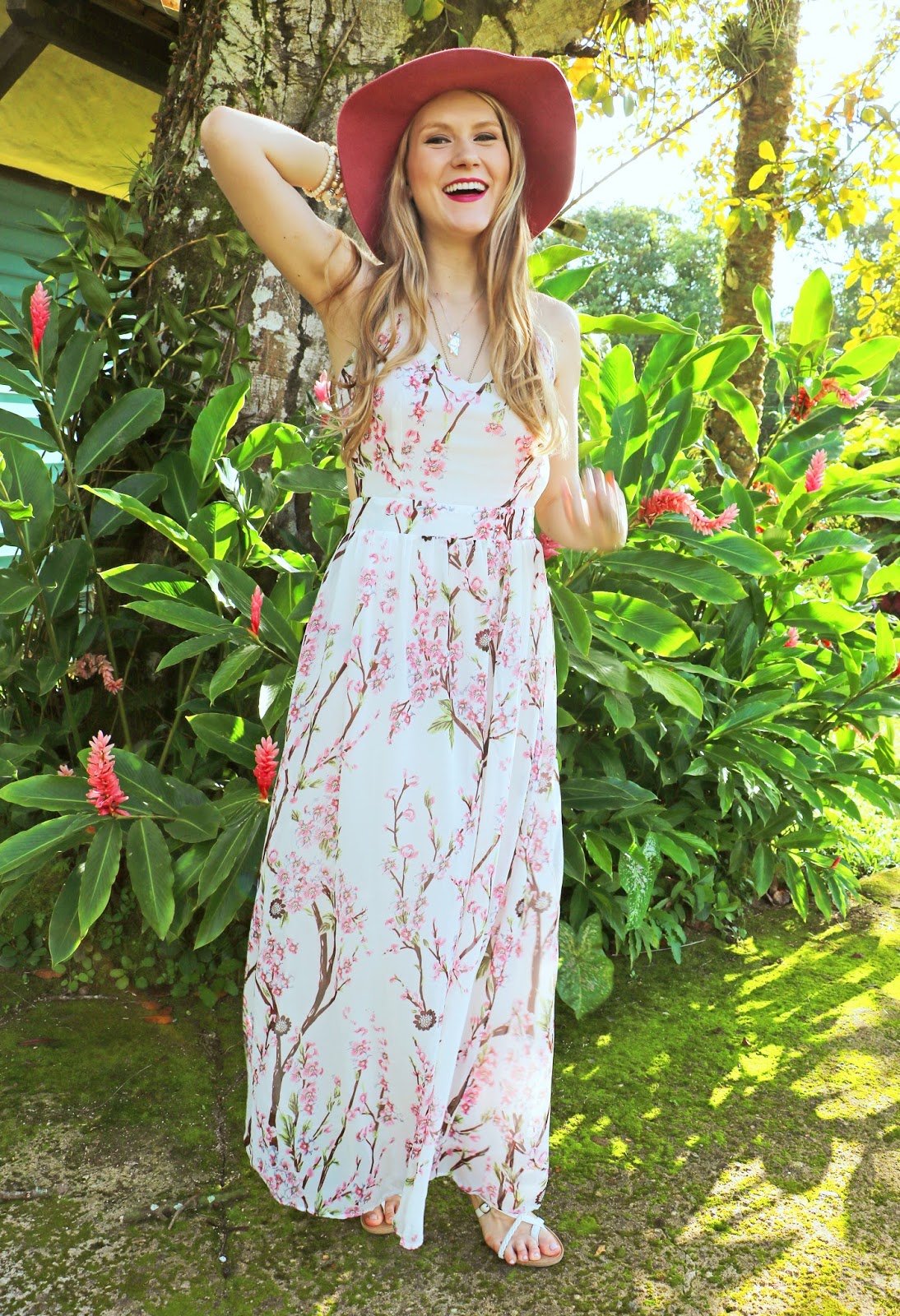 This floral dress is stunning and perfect for Spring