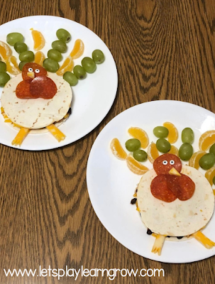 Thanksgiving Food IDeas-Quesadilla & Fruit Turkey