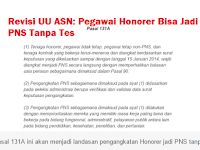 Pasal 131A Revisi UU ASN Guru Honorer Bisa Jadi PNS Tanpa Tes