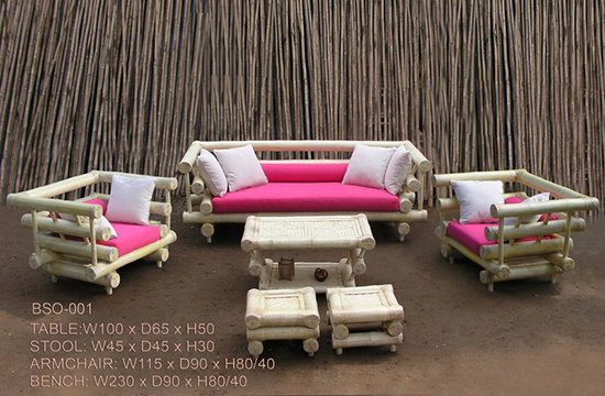 Desain sofa  inspiratif berbahan bambu Desain Rumah