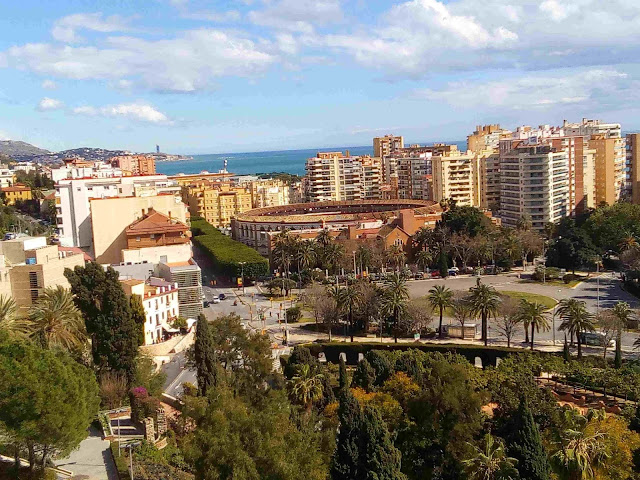 Malaga in March view from Alcazaba