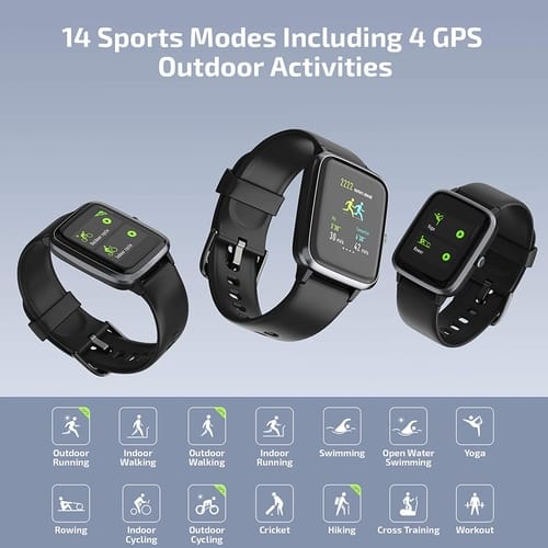 LETSCOM GPS Running Fitness Tracker Smart Watch