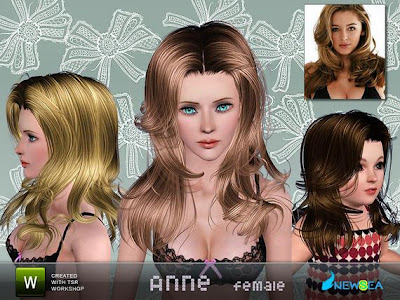 Newsea Iris Female Hairstyle. Download at The Sims Resource - Subscriber