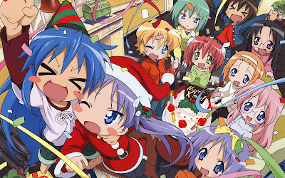 lucky star anime christmas wallpaper