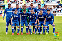 GETAFE C. F. - Getafe, Madrid, España - Temporada 2016-17 - Jorge Molina, Gorosito, Alberto, Cala, Paul Anton y Álvaro Jiménez; Portillo, Damián Suárez, Pacheco, Medhi Lacen y Molinero - GETAFE C. F. 3 (Paul Anton, Dani Pacheco y Jorge Molina) REAL VALLADOLID C. F. 1 (Juan Villar) - 17/12/2016 - Liga de 2ª División, jornada 18 - Getafe, Madrid, Coliseo Alfonso Pérez - El Getafe de Bordalás supera en el 2º tiempo a un Valladolid muy poco intenso