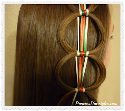 Easy ribbon chain braid hair tutorial