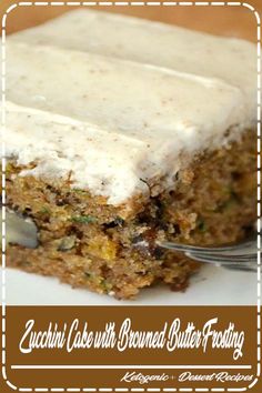 My Zucchini Cake with Browned Butter Frosting is moist, rich with nuts, and crowned with the most decadent frosting ---- zucchini never had it so good!