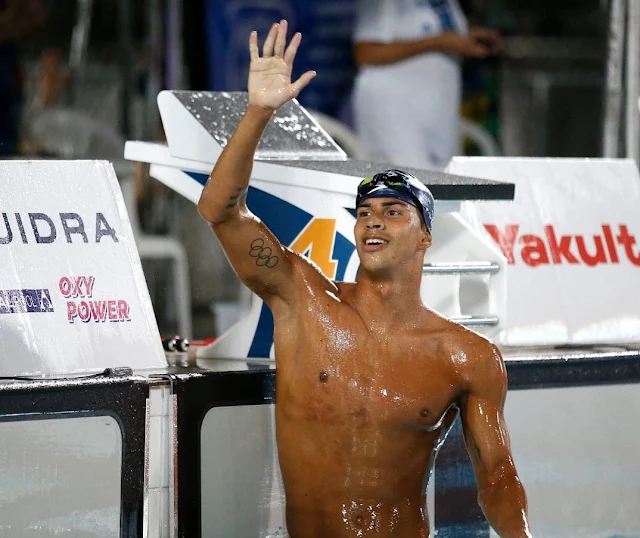 Guilherme após vencer uma prova no Troféu Brasil