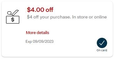 $4.00 next purchase CVS crt store Coupon (Select CVS Couponers)