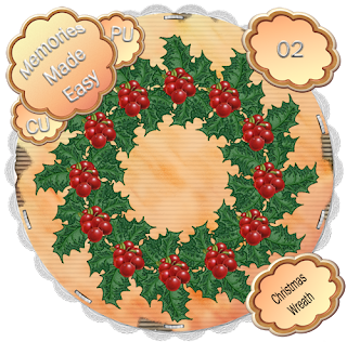 http://ladyshannonmemoriesmadeeasy.blogspot.com/2009/11/christmas-wreaths-1-3-cu-ok.html