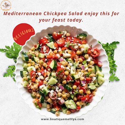 Mediterranean Chickpea Salad enjoy this for your feast today.