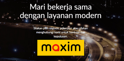 Maxim Bike, Maxim Ojek Online, Maxim Taxi