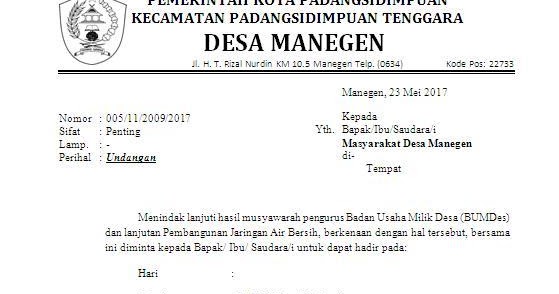 Format Surat Resmi yang Disusun Secara Sistematis  Ala Zabut