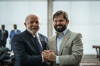 Photographe : Ximena Navarro Description : Le président de la République, Gabriel Boric Font, participe à la réunion des présidents des pays d'Amérique du Sud