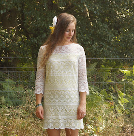 the perfect white lace dress in the countryside