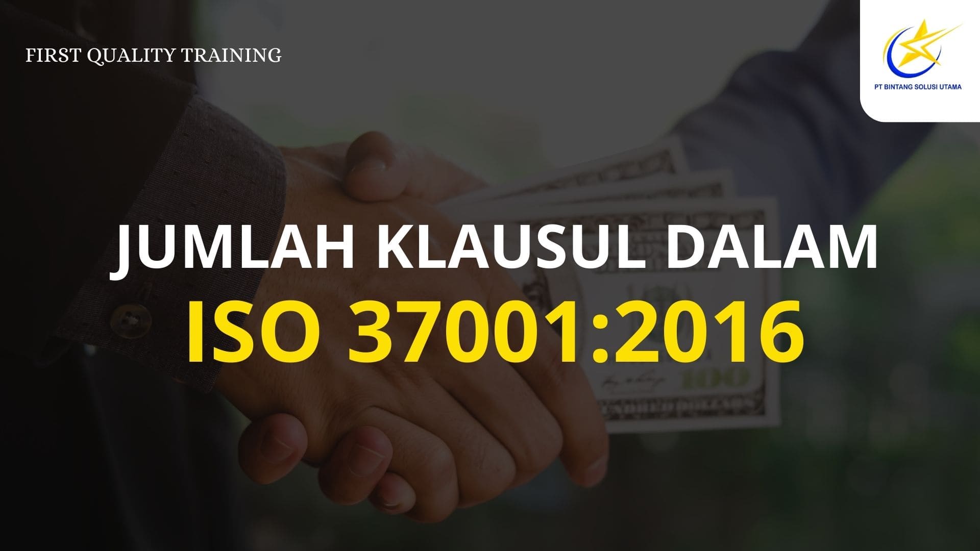 Sistem Manajemen Anti Penyuapan ISO 37001