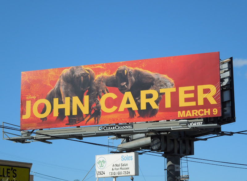 John Carter movie billboard