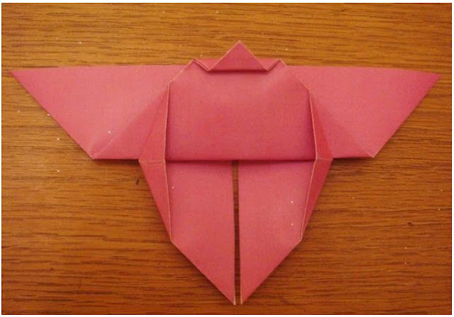 cara membuat  origami bunga mawar