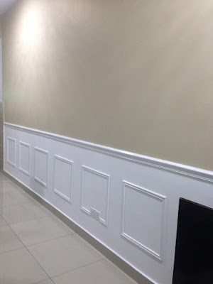 GrEeN CrYsTaL DIY Wainscoting  Ruang Tamu Rumah Kediaman