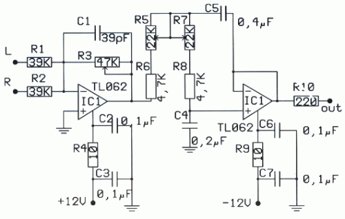 Filter PreAmp Subwoofer Gambar Skema Rangkaian Elektronika Filter PreAmp Subwoofer Gambar Skema Rangkaian Elektronika