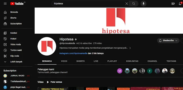 Youtube Hipotesa