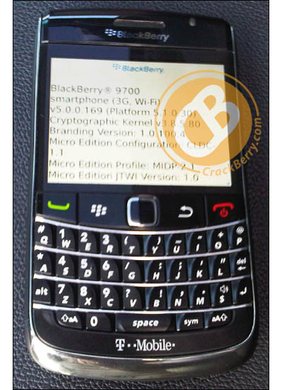 Blackberry bold 9700 mobile