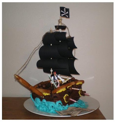 Pirate Birthday Cake on Pirate Ship Birthday Cake