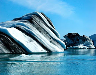 Striped Icebergs, Southern Ocean
