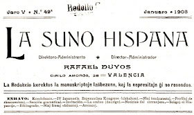 La Suno Hispana, revista de esperant, 1908