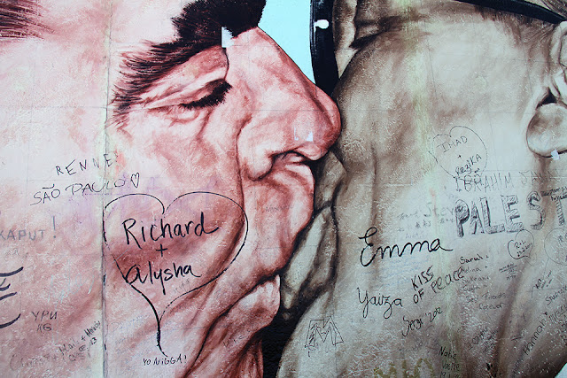 Street Art on East Side Gallery in Berlin