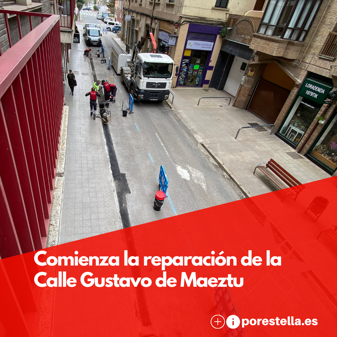 Inicia la reparación de la Calle Gustavo de Maeztu