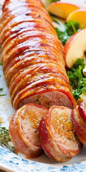 Bacon-Wrapped Stuffed Pork Tenderloin Recipe