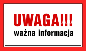 napis uwaga ważna informacja umieszczony na biało czerwonym tle