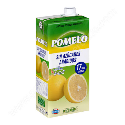 Bebida con zumo de pomelo sin azúcares añadidos Hacendado