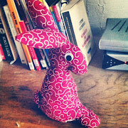 Lapin violet en feutrine - Purple felt bunny lapin 