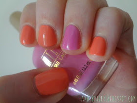 Essie's Tart Deco with Milani's Tip Toe Pink as an accent nail