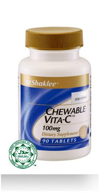 vita c chewable, 100mg vita c, vit c kanak kanak