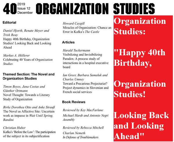 Organization Studies: "Happy 40th Birthday,   Organization Studies!   Looking Back and Looking Ahead"