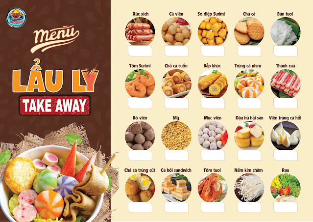 Menu lẫu ly take away