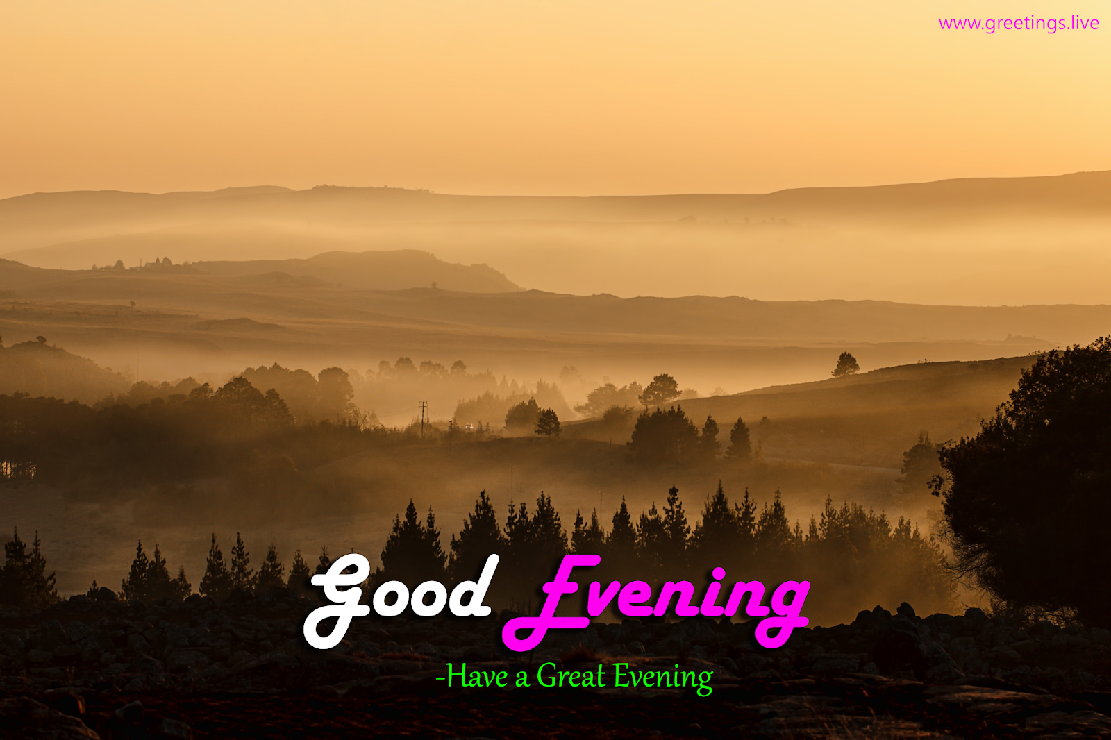 Greetings Live Free Daily Greetings Pictures Festival Gif Images Have A Great Evening Landscape Wishes Image