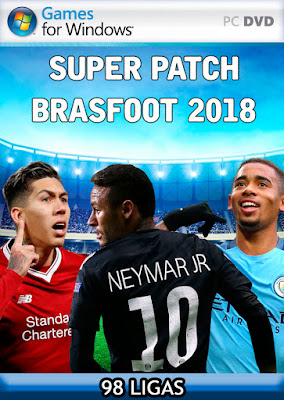 Brasfoot 2018 Super Patch (98 ligas), mega patch, todas equipes, brasil argentina, europa, alemanha, américa do sul, áfrica, ásia, oceania, china, grécia, macedonia, chile, mega patch