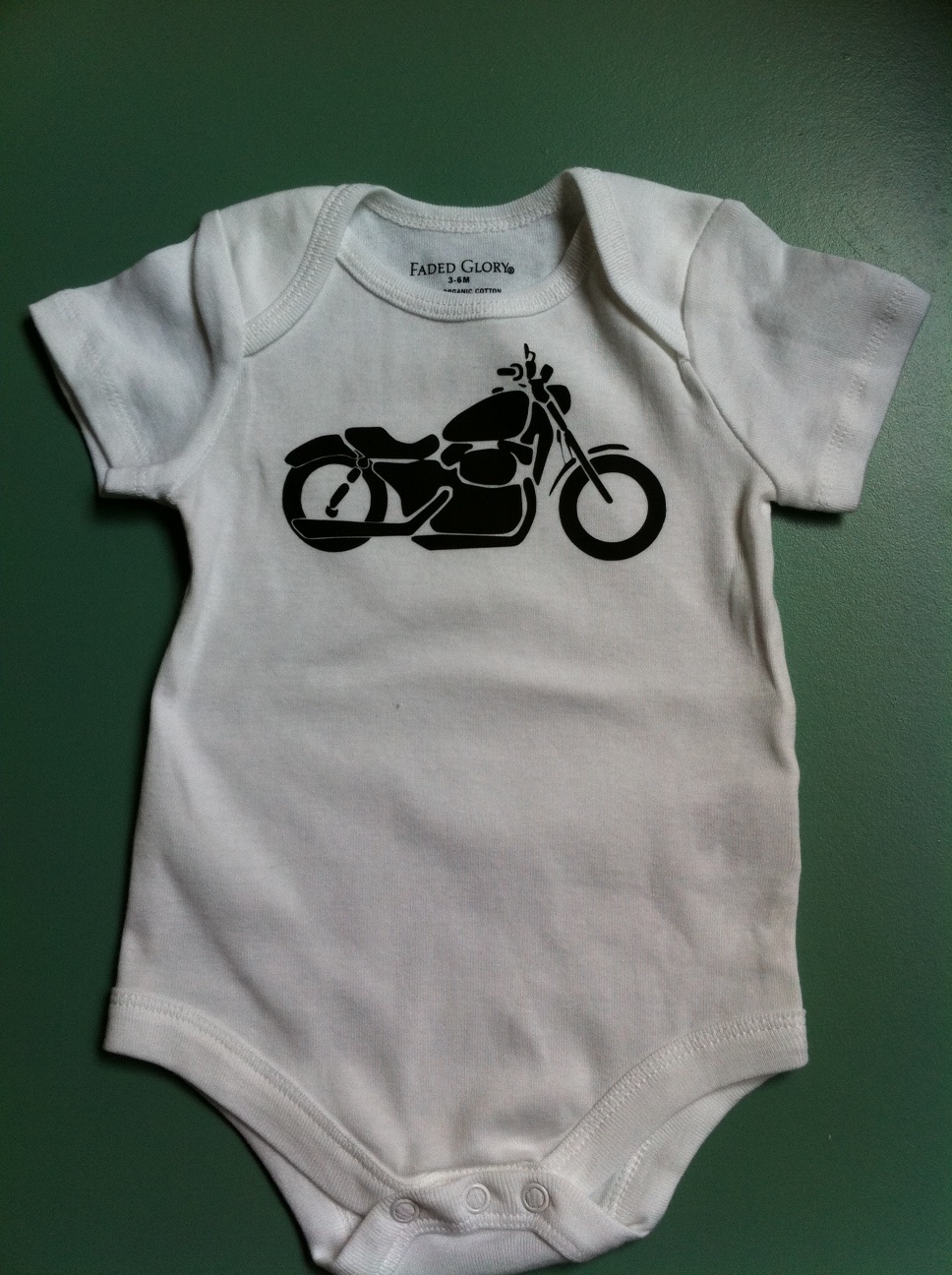 starting out we have a harley sportster motorcycle onesie this