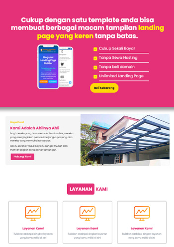 jasa builder landing page jualme dan Bertravel Media, jasa pembuatan landing page blogspot, landing page blogspot untuk usaha, kelas online, multimedia, desain grafis, kantor, perusahaan, jasa servis, profil company, personal, kuliner, herbal obat, travel tour angkutan