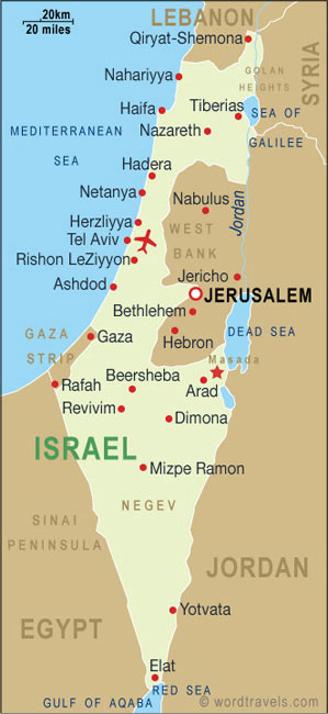 Map Of Israel And Surrounding Countries. Israel Exists
