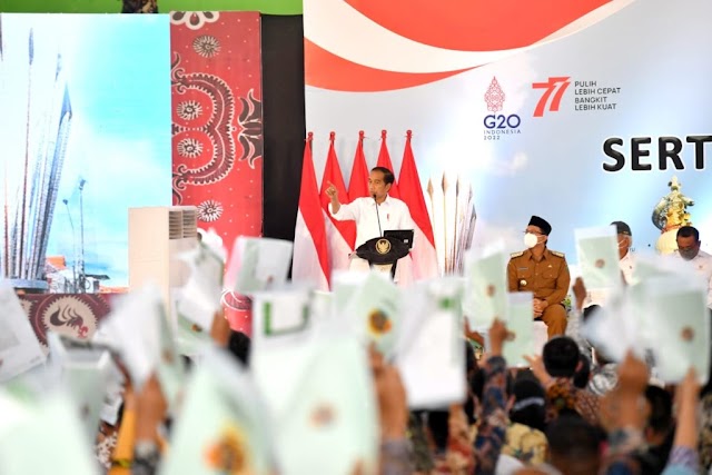 Presiden Jokowi: Kalau Masih Ada Mafia Tanah, Detik Itu Juga Gebuk