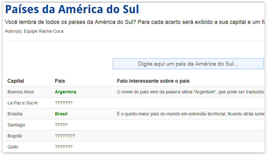 http://rachacuca.com.br/trivia/3/paises-da-america-do-sul/